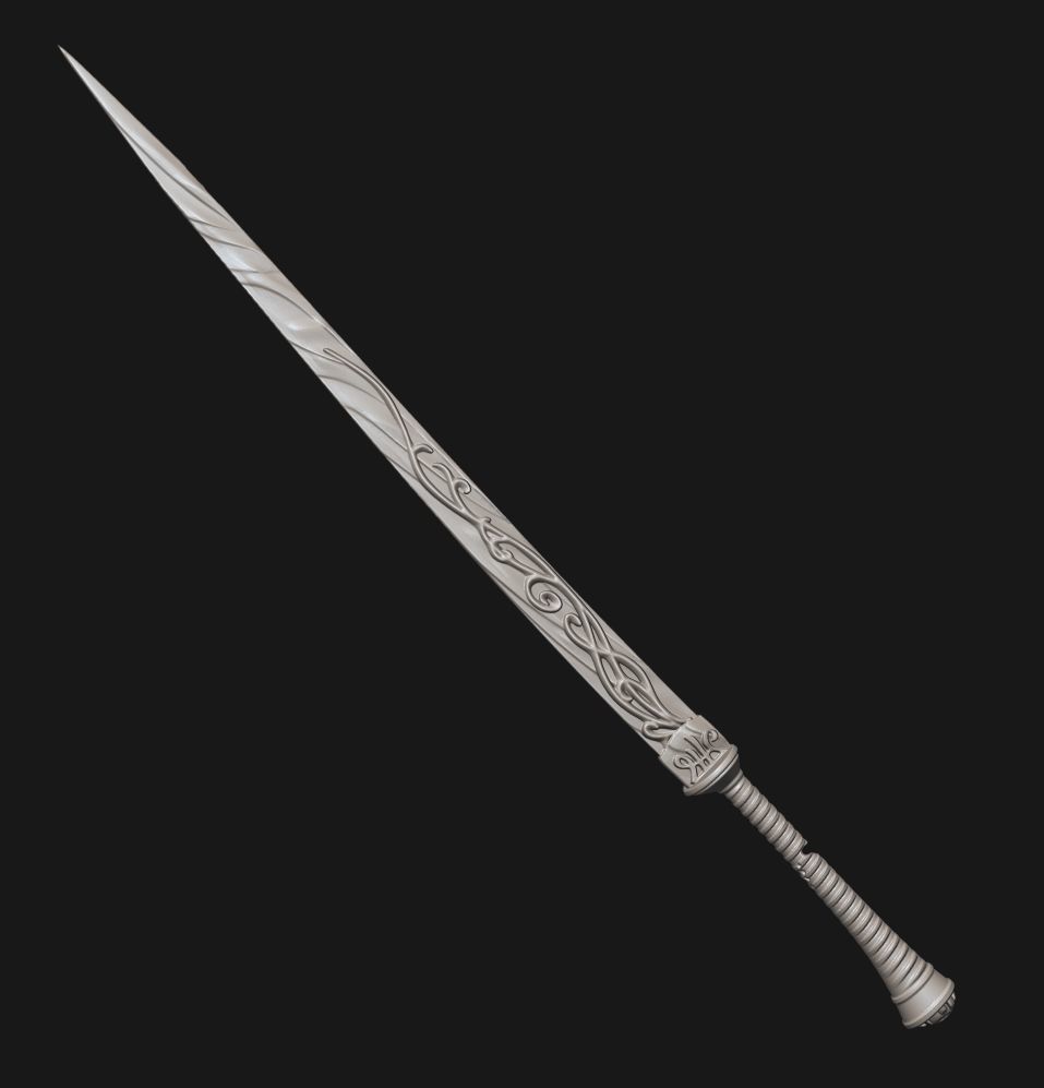 Fantasy 3D Print Pin Up Figurine - Mistress Army Berserker 3D print model_30