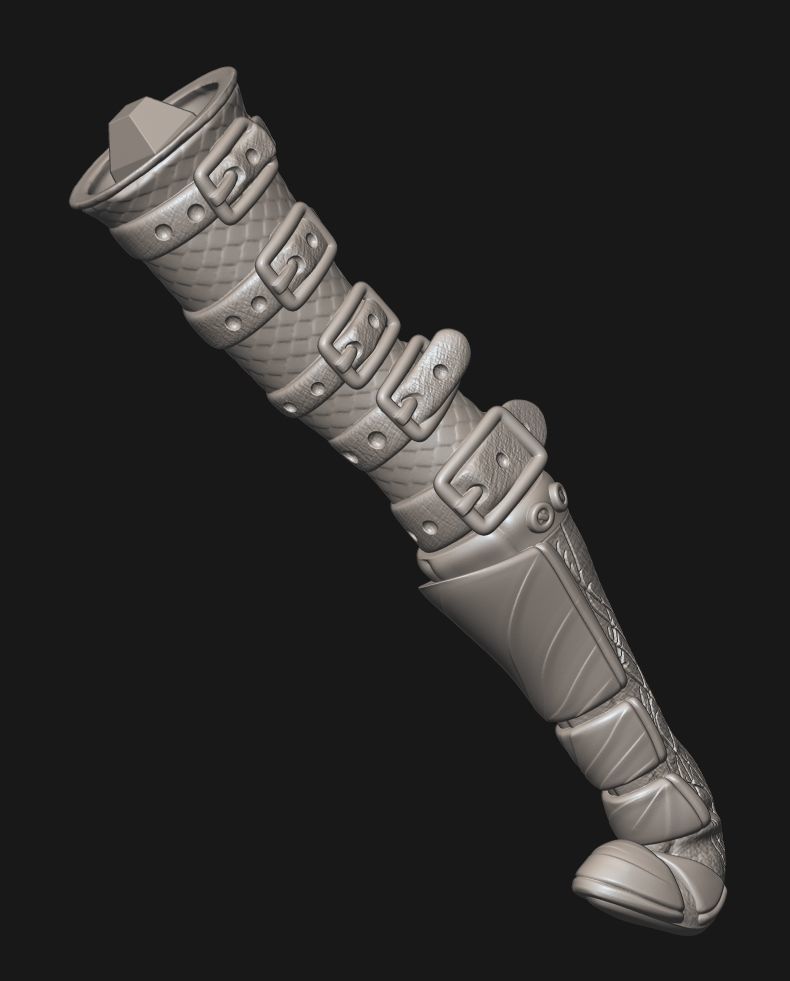 Fantasy 3D Print Pin Up Figurine - Mistress Army Berserker 3D print model_26