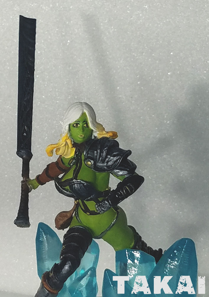 Fantasy 3D Print Pin Up Figurine - Mistress Army Berserker 3D print model_13