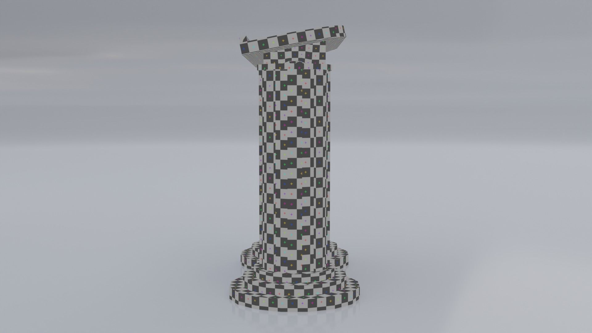 Wooden pulpit rounded corners Low-poly 3D model_28