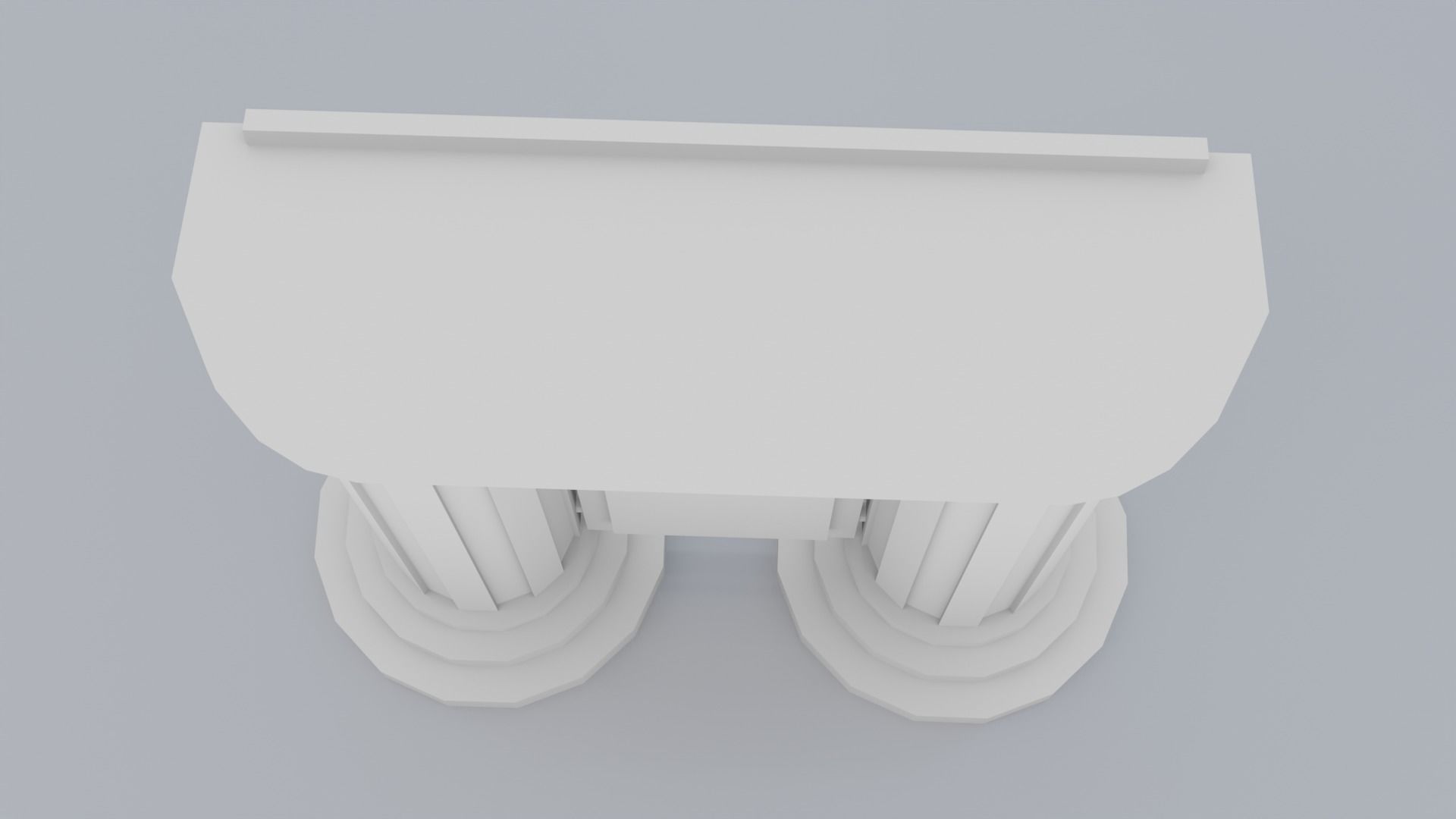 Wooden pulpit rounded corners Low-poly 3D model_19