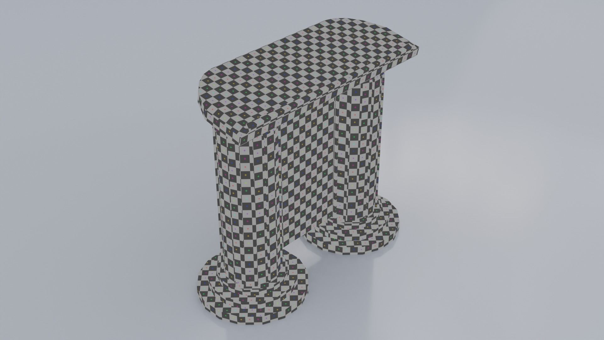 Wooden pulpit rounded corners Low-poly 3D model_29