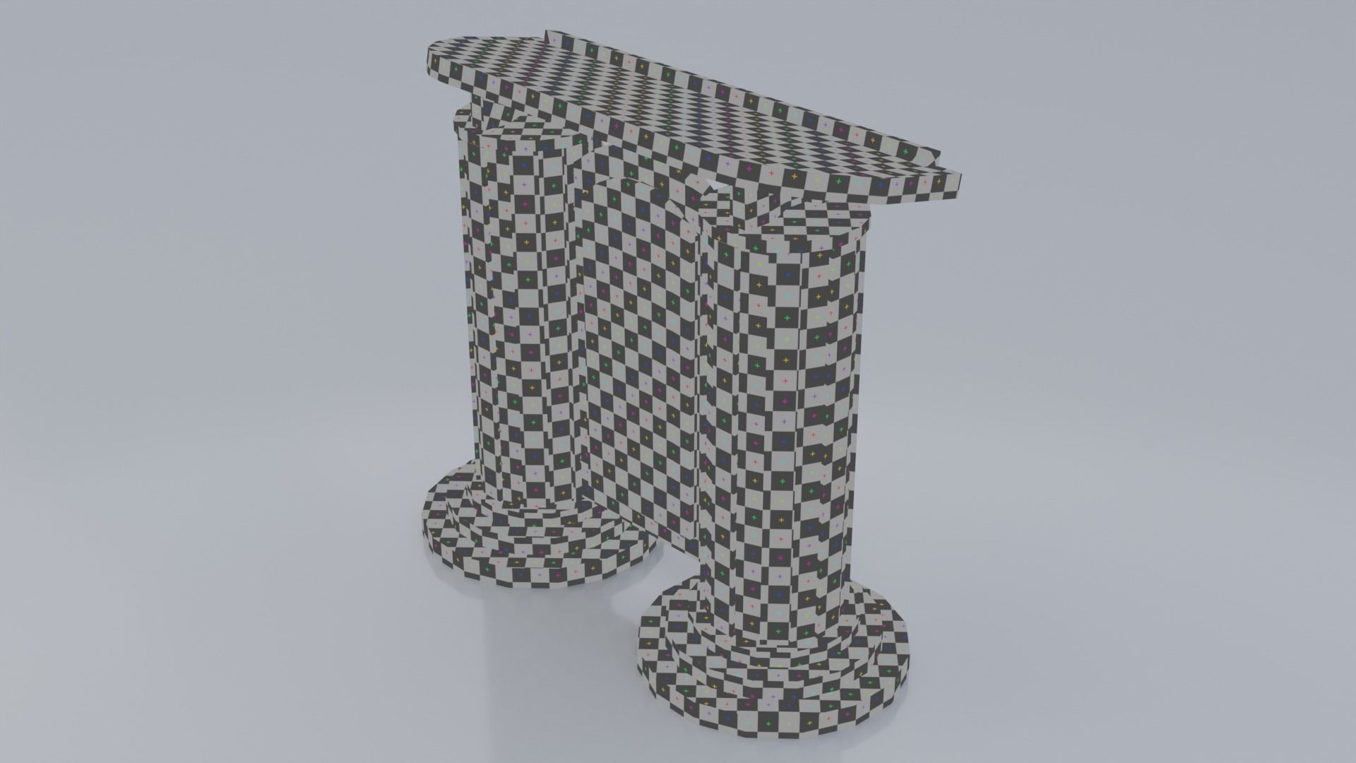 Wooden pulpit rounded corners Low-poly 3D model_23