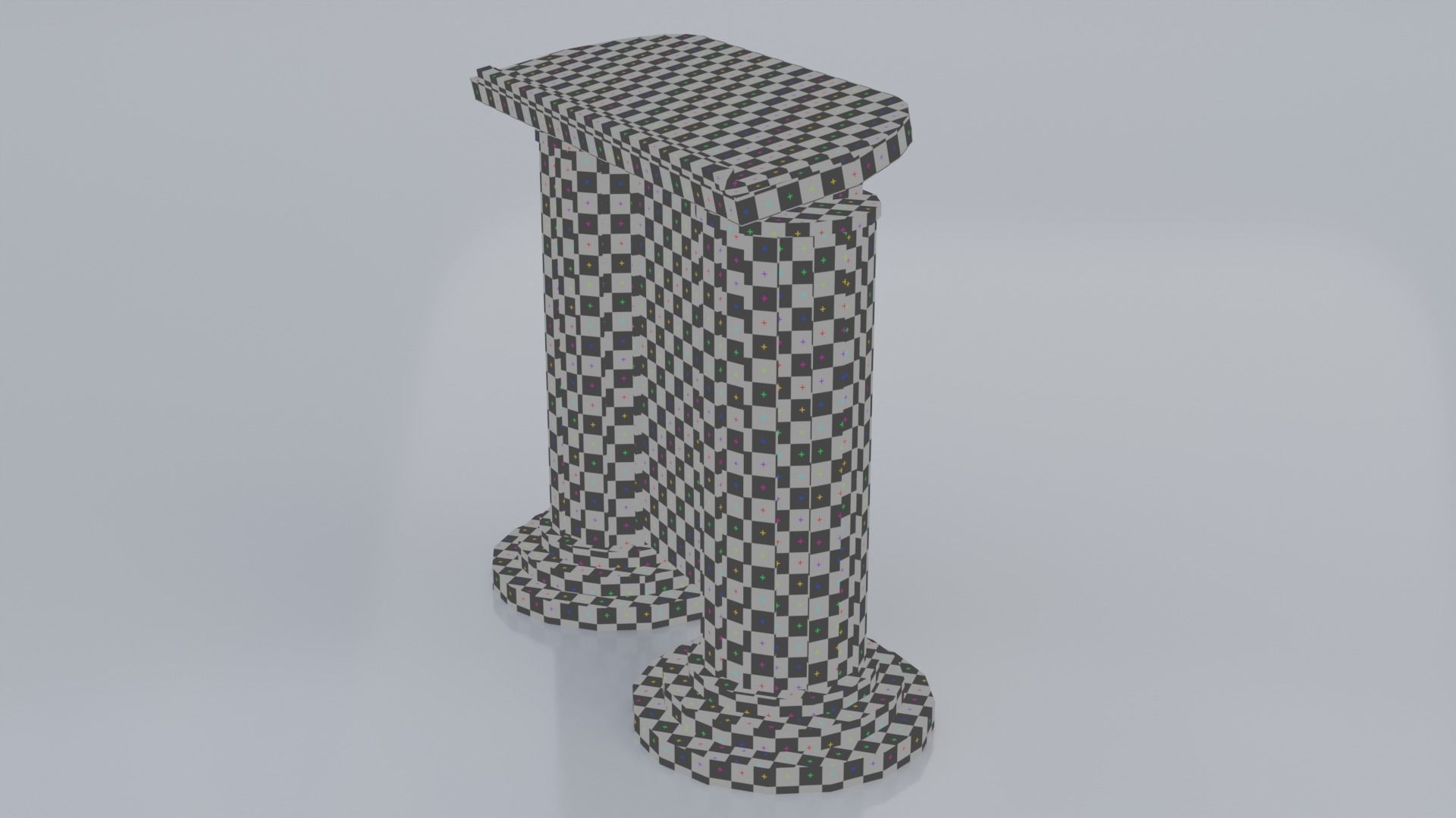 Wooden pulpit rounded corners Low-poly 3D model_25