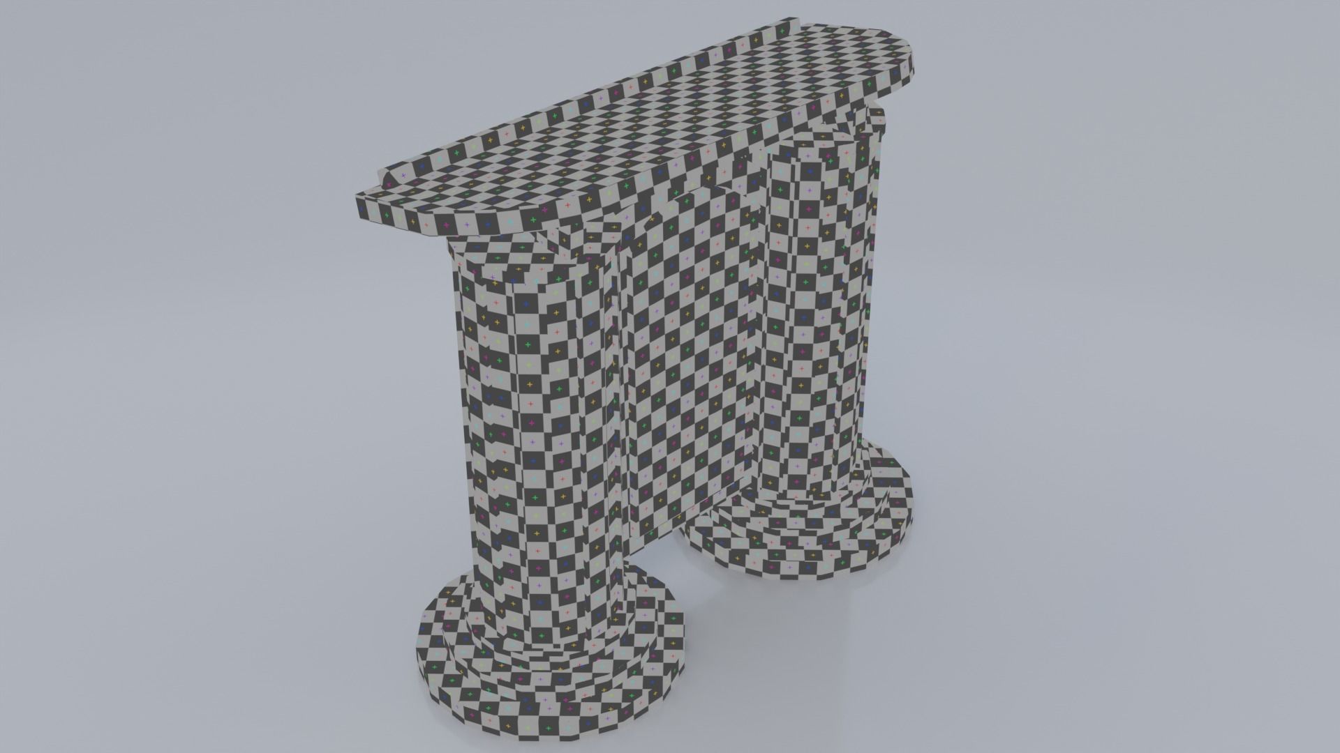 Wooden pulpit rounded corners Low-poly 3D model_24