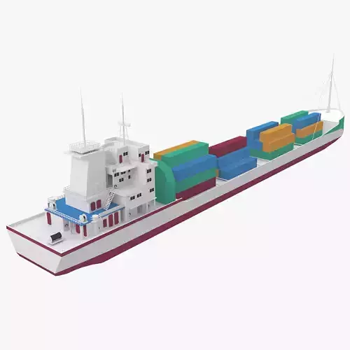 ship low poly container