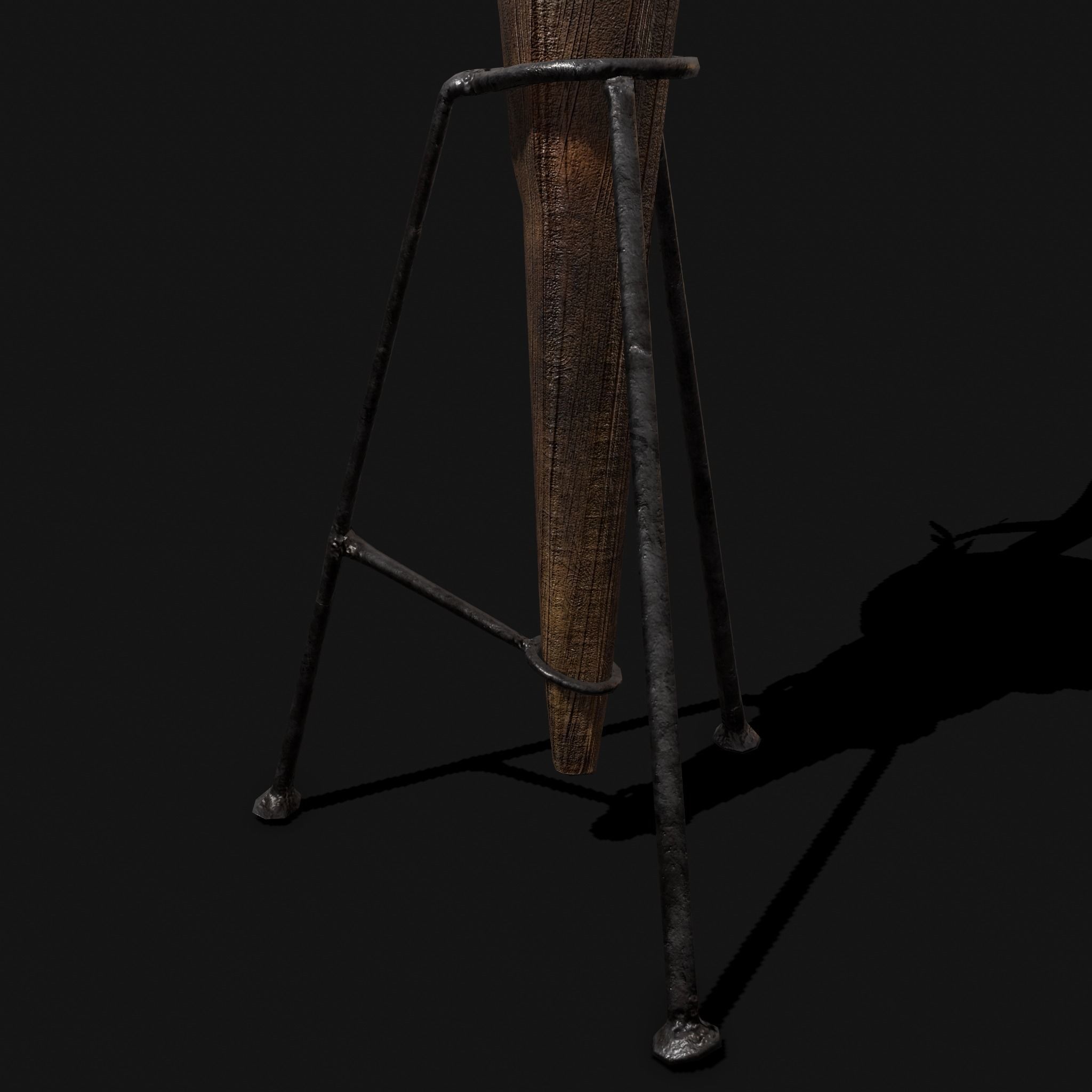 Medieval Wall and Standing Torches 3D Model Collection_43