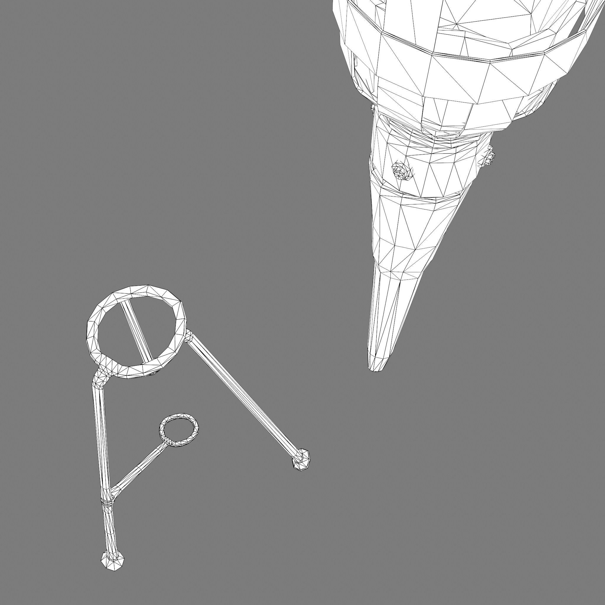 Medieval Wall and Standing Torches 3D Model Collection_49