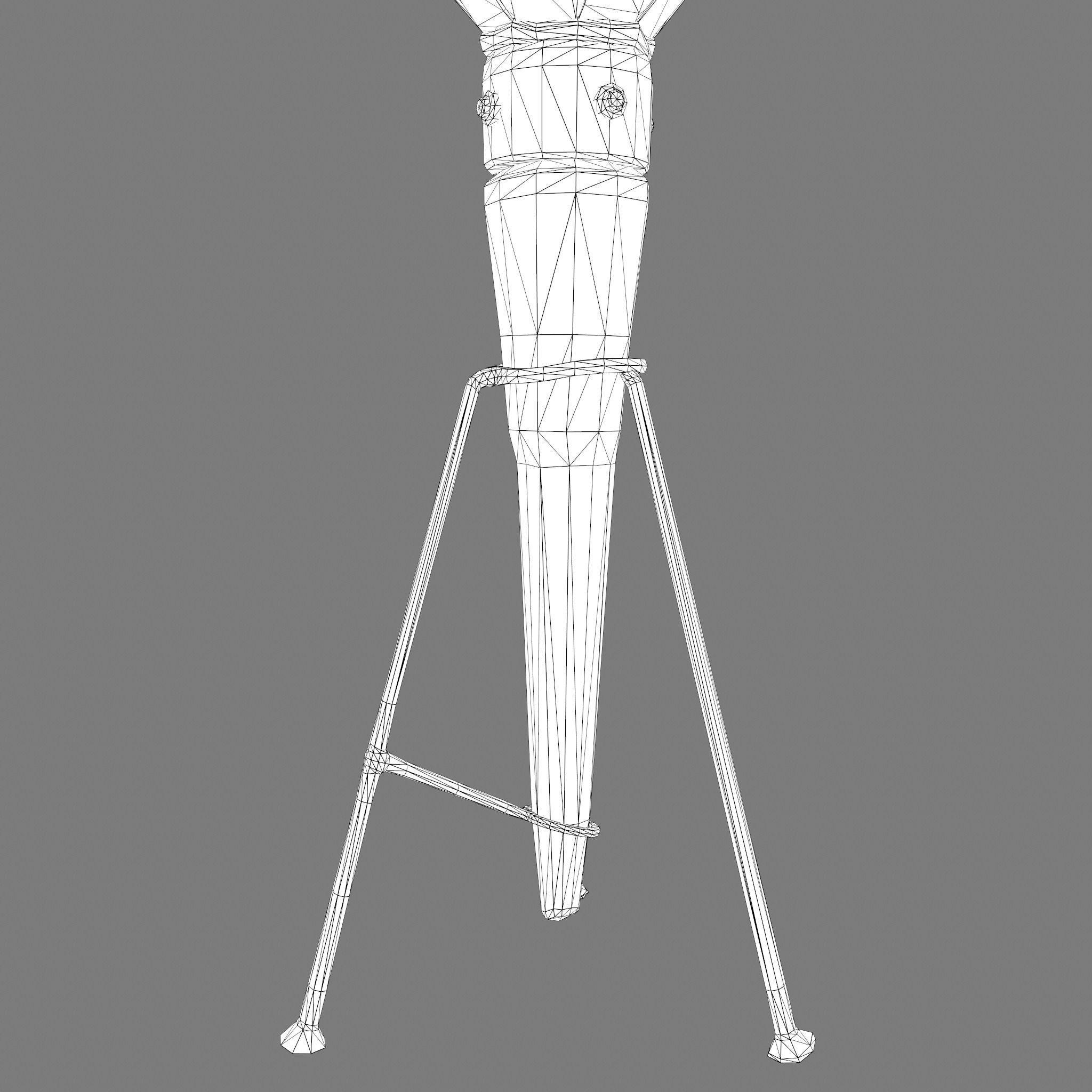 Medieval Wall and Standing Torches 3D Model Collection_47