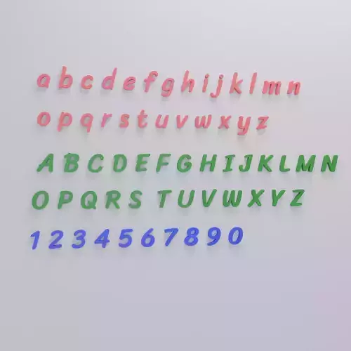 Alphabet style 4 base mesh