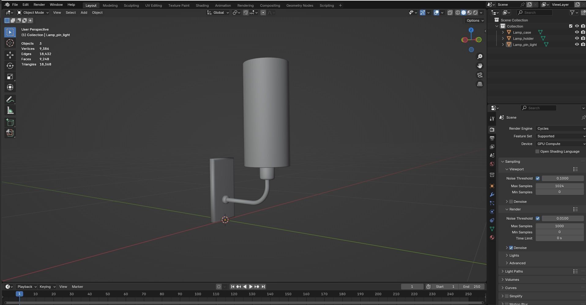 Outdoor Lamp CG1 Free 3D model_7