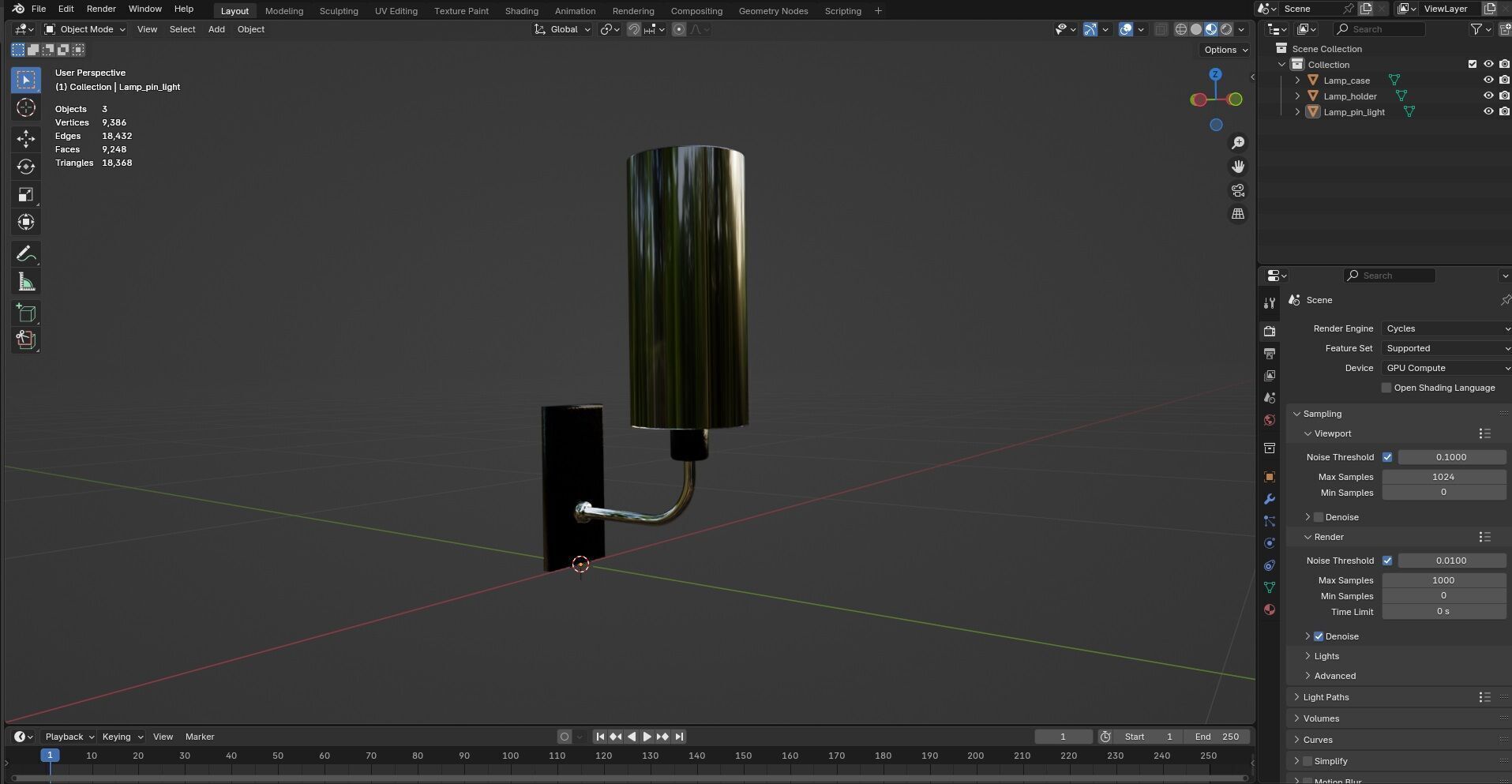 Outdoor Lamp CG1 Free 3D model_8