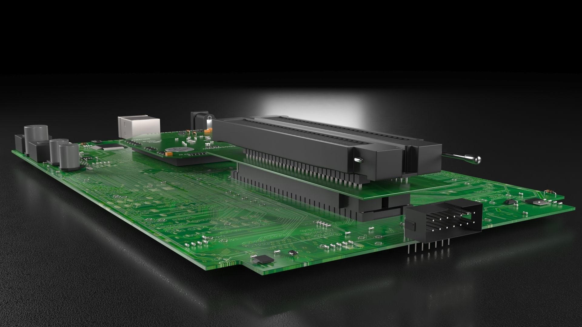 Circuit Board Free 3D model_5