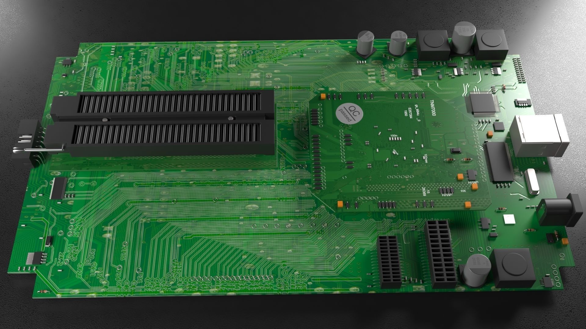 Circuit Board Free 3D model_3