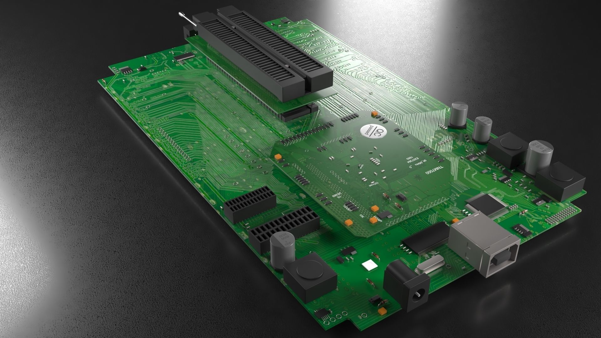 Circuit Board Free 3D model_1