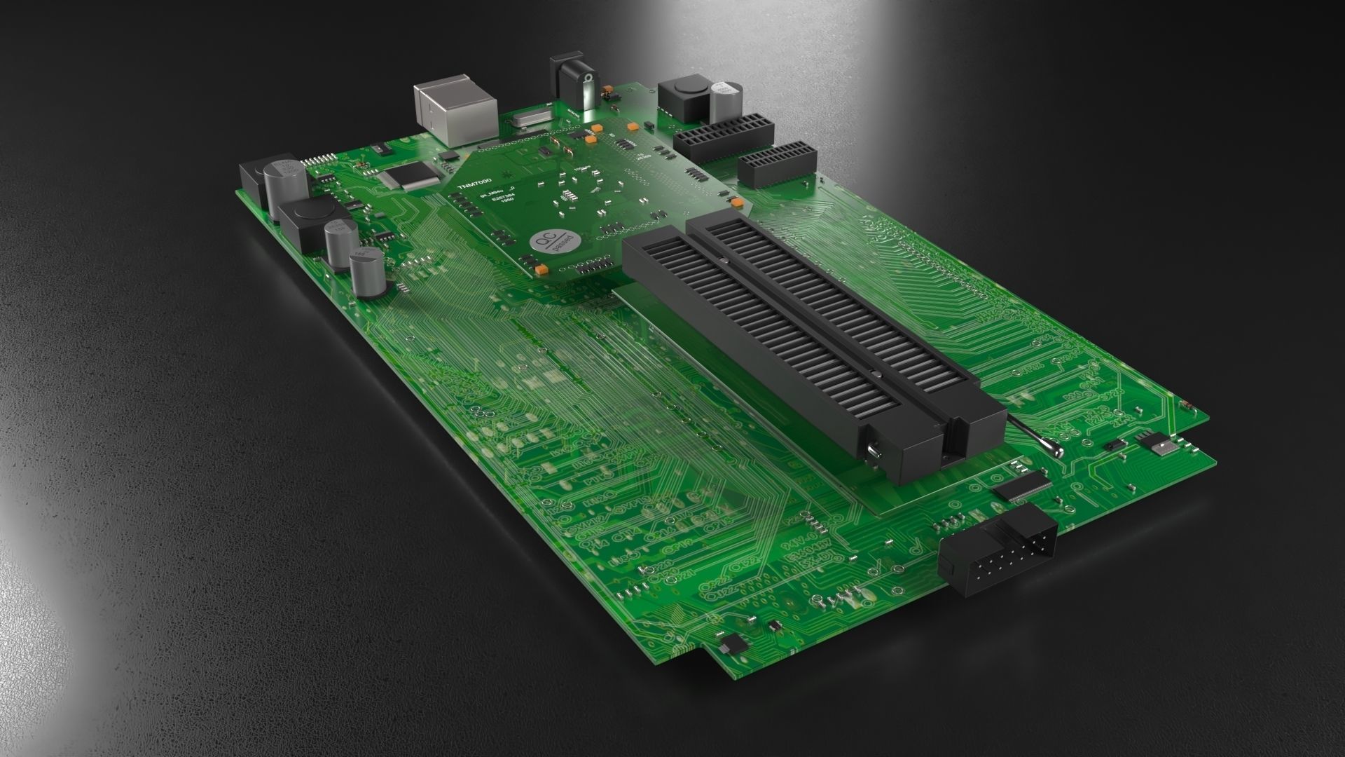 Circuit Board Free 3D model_2
