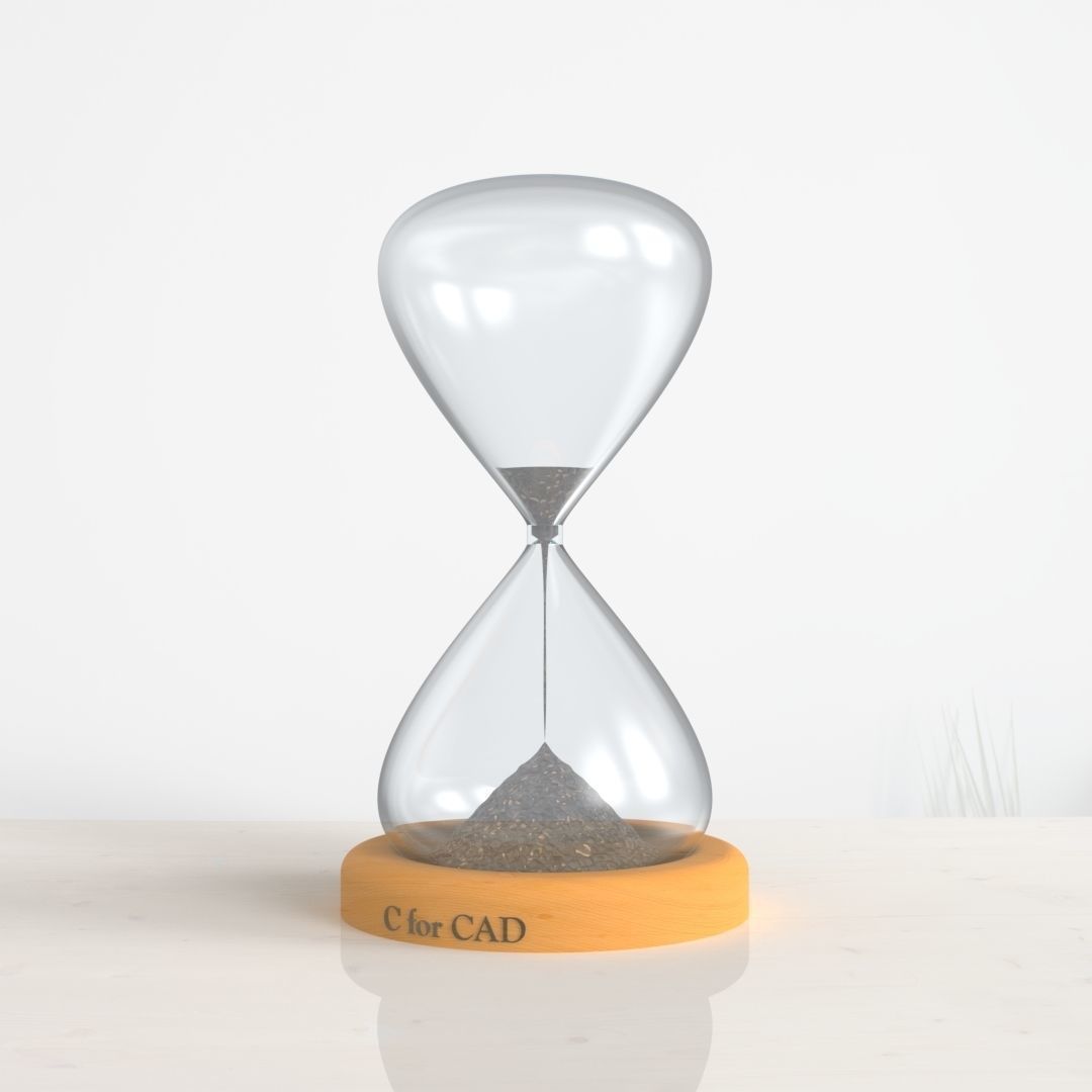 Stylish Sand Clock  Low-poly 3D model_2