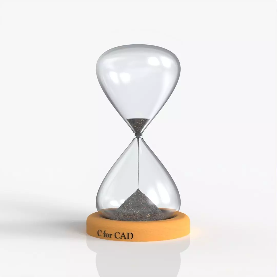 Stylish Sand Clock  Low-poly 3D model_0