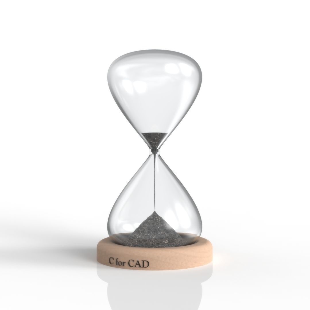 Stylish Sand Clock  Low-poly 3D model_5