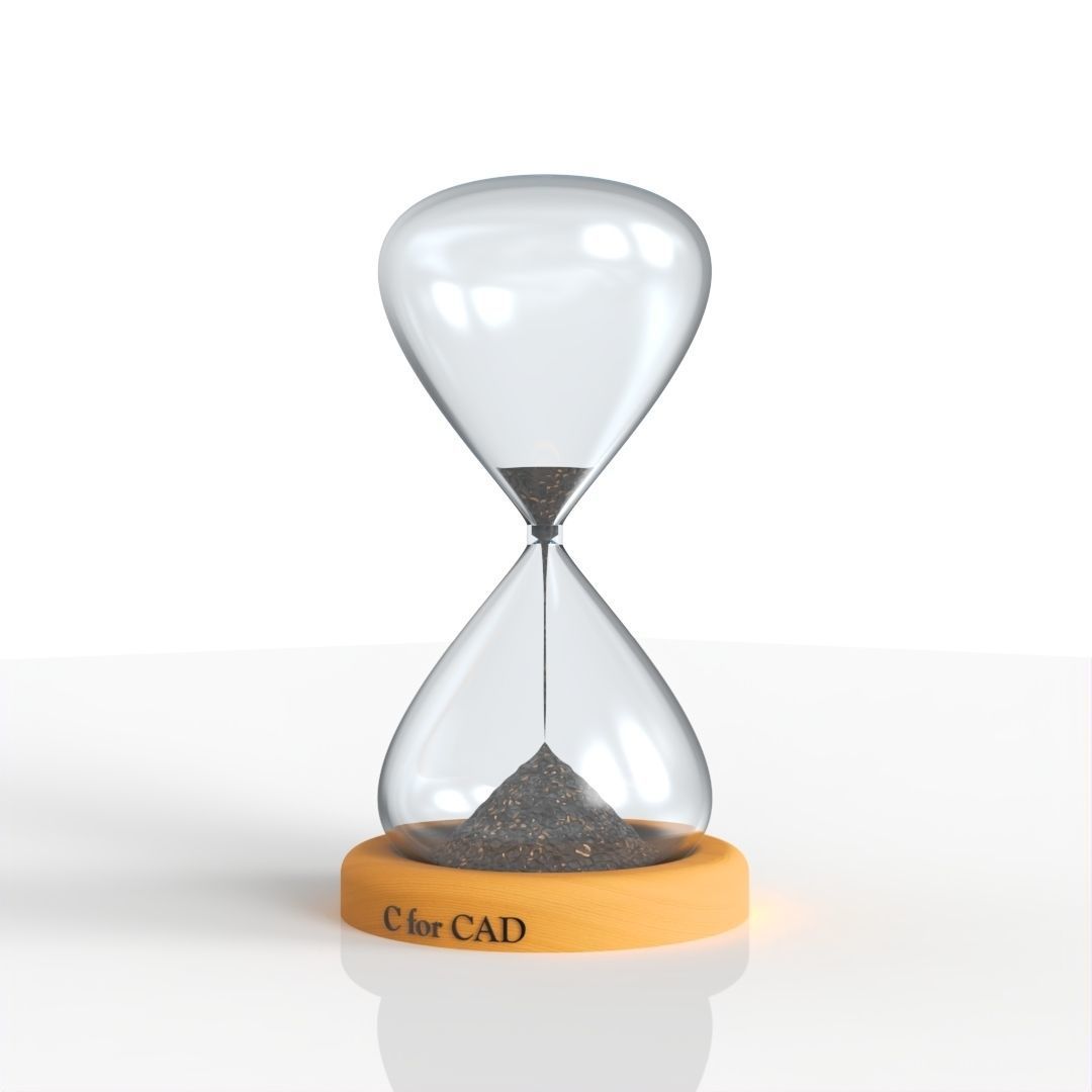 Stylish Sand Clock  Low-poly 3D model_1