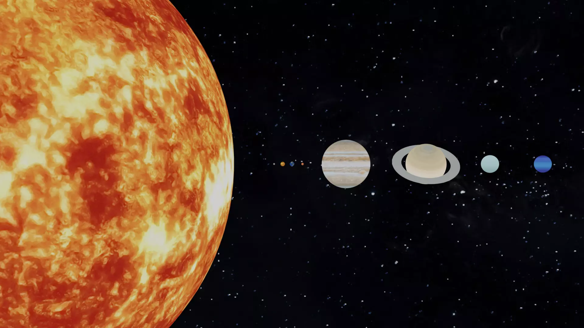 Solar System  real size  3D model_0