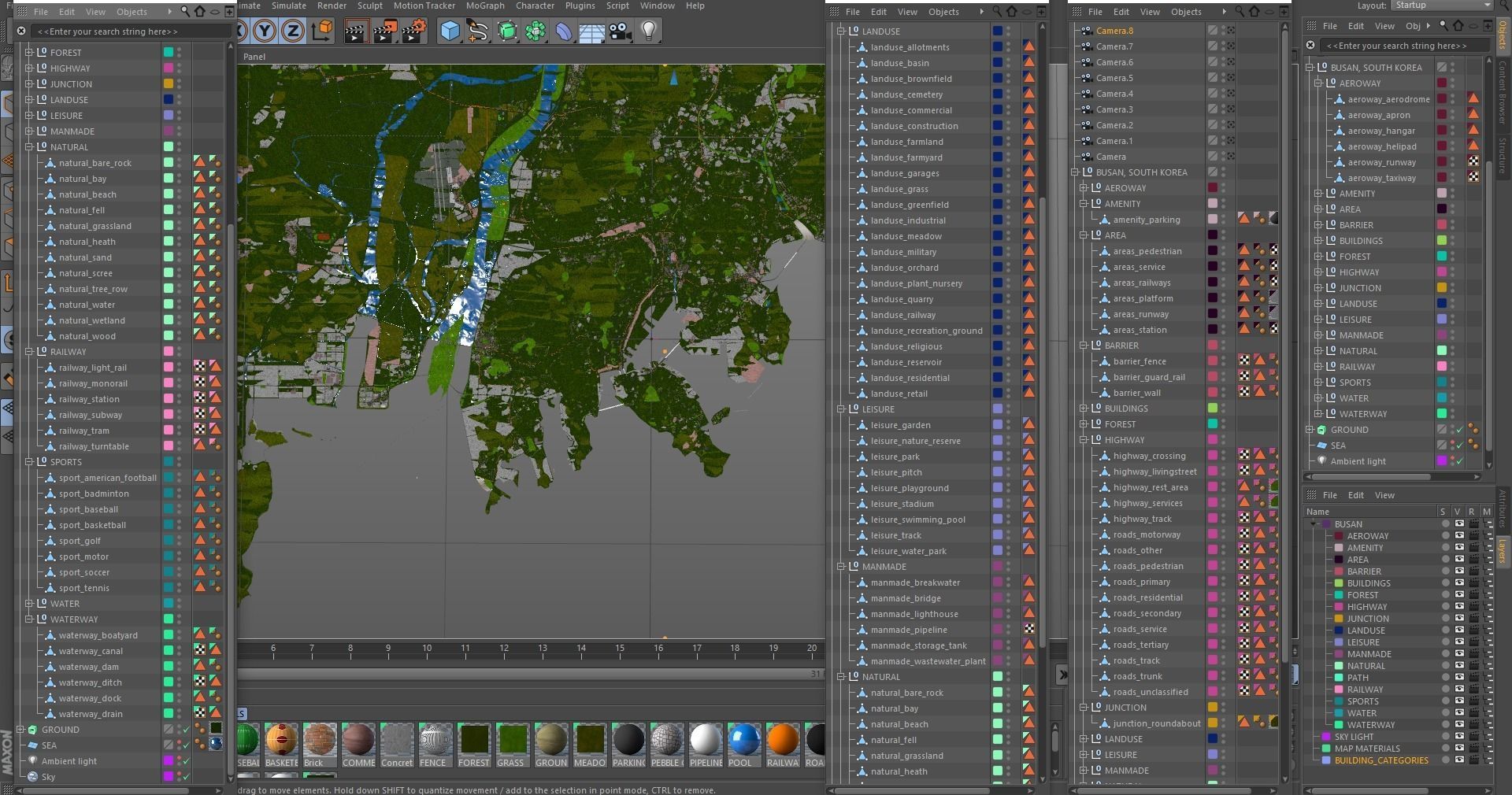Busan South Korea Feb 2021 Low-poly 3D model Low-poly 3D model_1