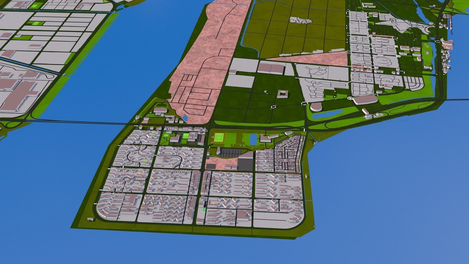 Busan South Korea Feb 2021 Low-poly 3D model Low-poly 3D model_9