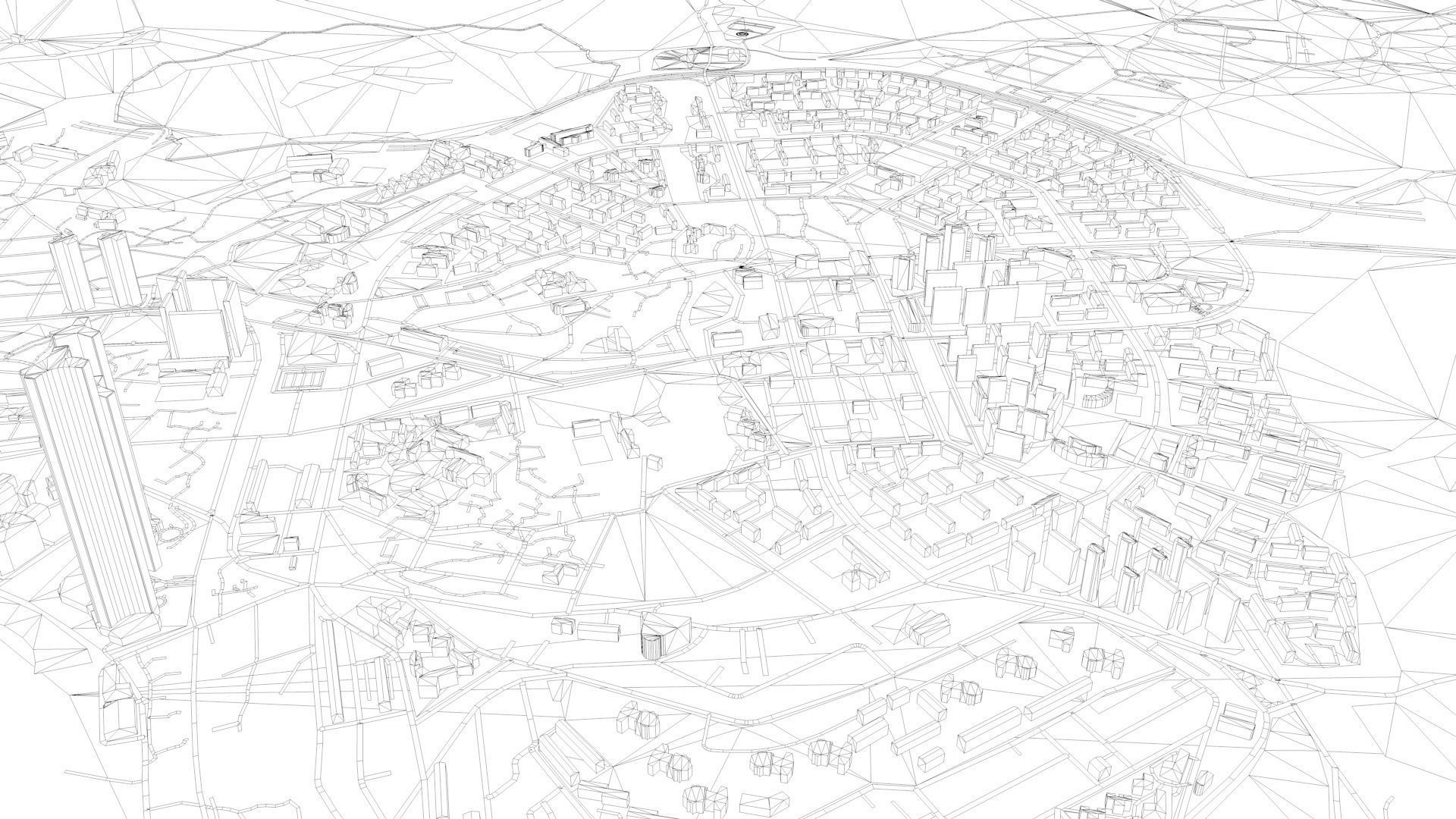 Busan South Korea Feb 2021 Low-poly 3D model Low-poly 3D model_14