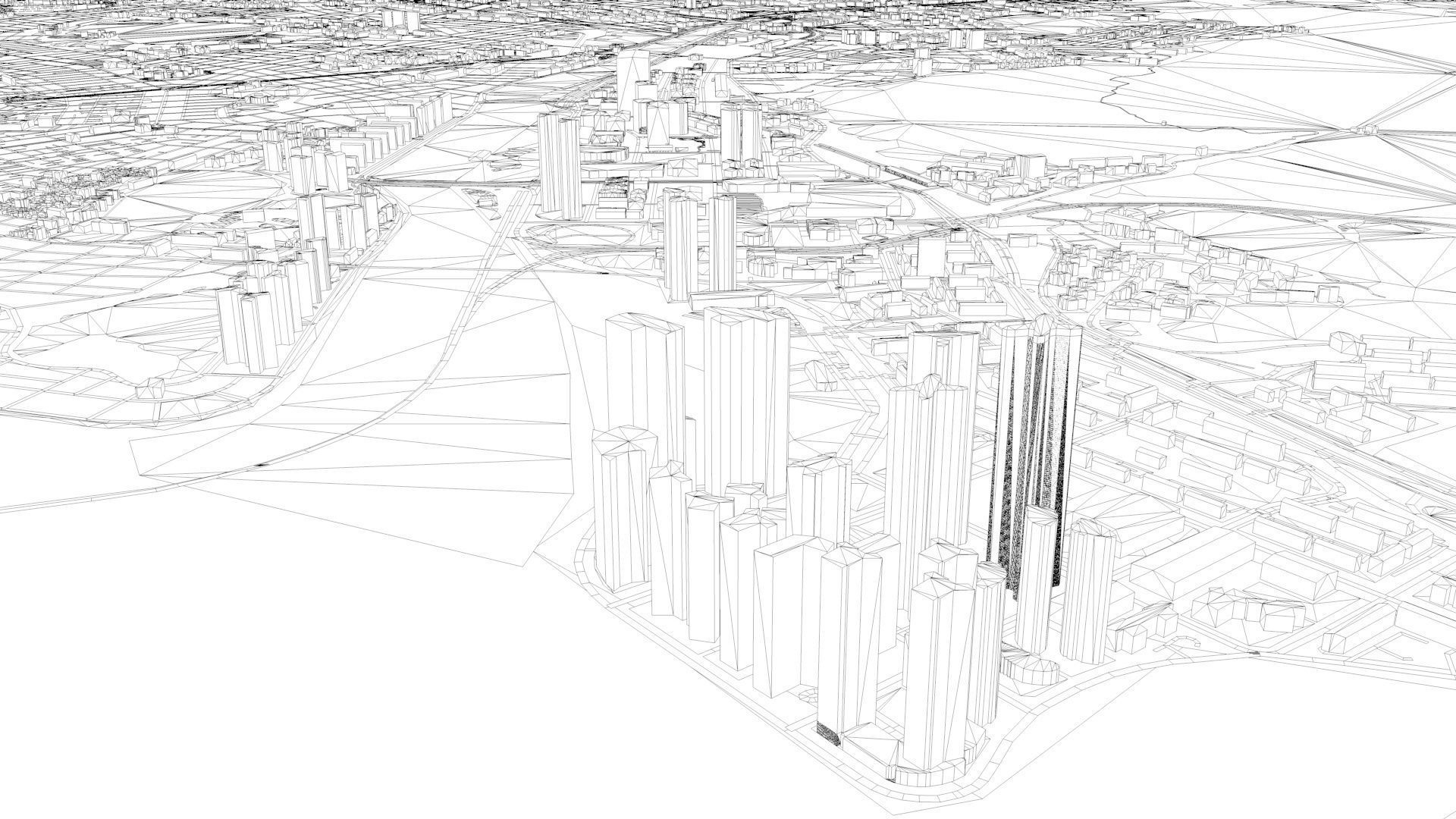 Busan South Korea Feb 2021 Low-poly 3D model Low-poly 3D model_13