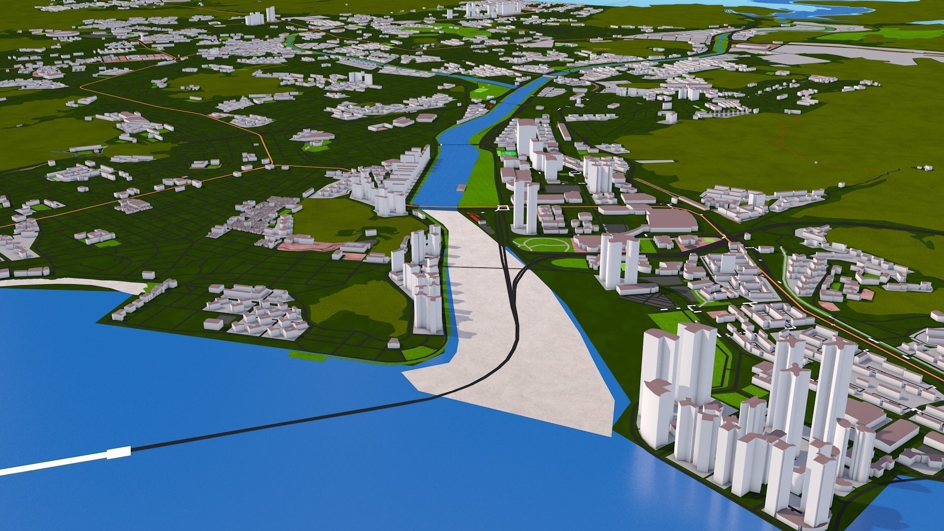 Busan South Korea Feb 2021 Low-poly 3D model Low-poly 3D model_12