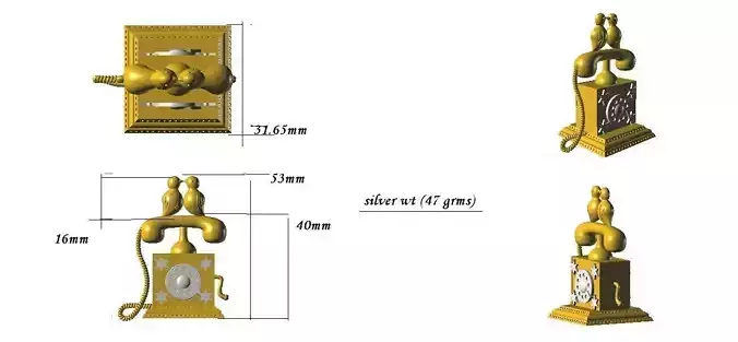 old telephone  pendant