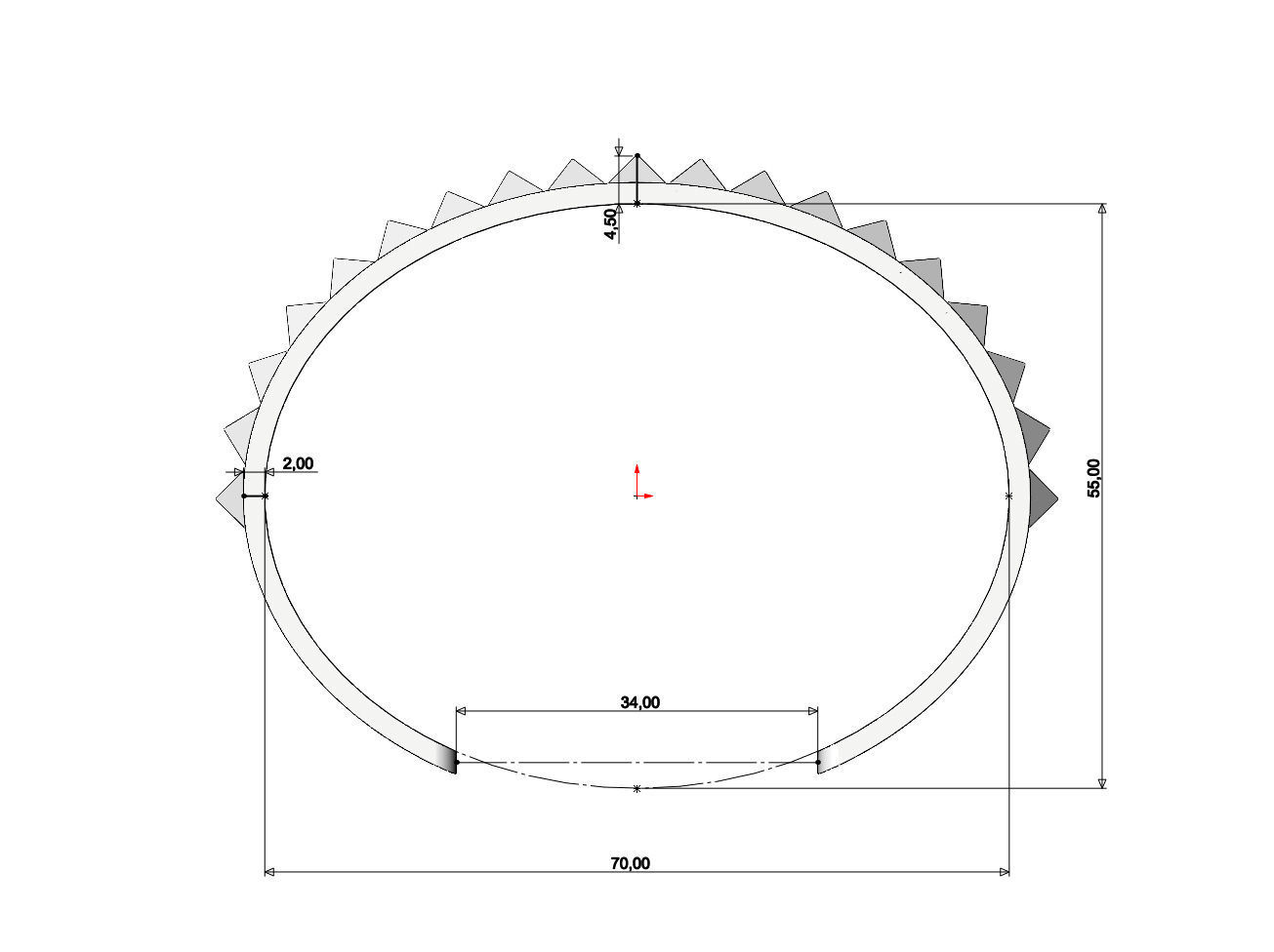 Pyramids studs cuff bracelet 3D print model_5