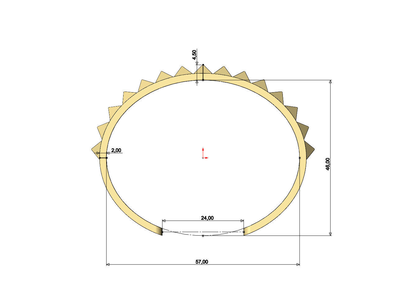 Pyramids studs cuff bracelet 3D print model_7