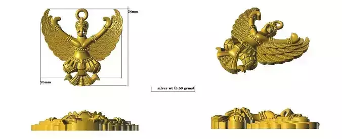 garud pedant and keychain