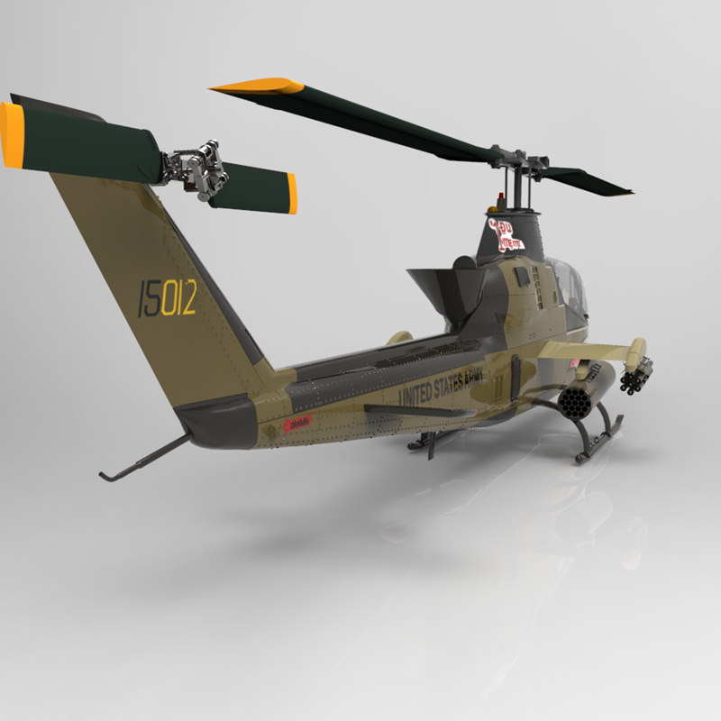 AH-1 Cobra Helicopter 3D model_8