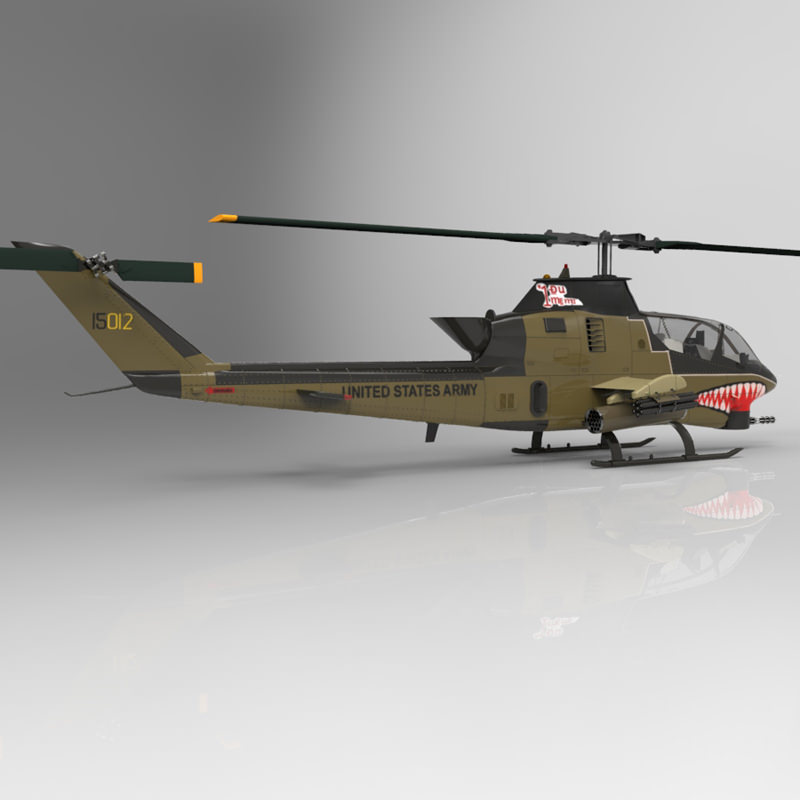 AH-1 Cobra Helicopter 3D model_9