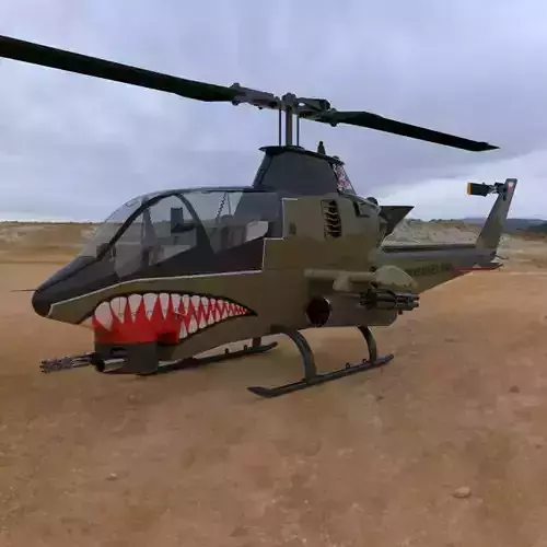 AH-1 Cobra Helicopter 3D model