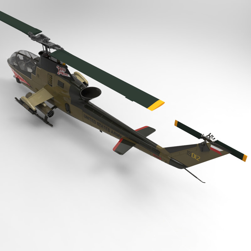 AH-1 Cobra Helicopter 3D model_6
