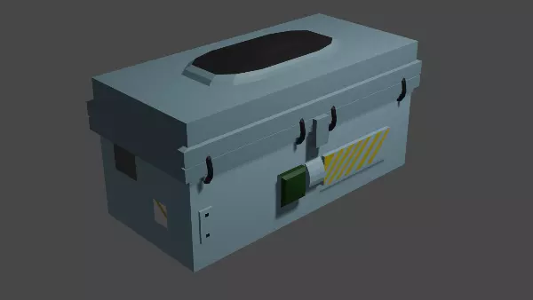 digital low poly box Free low-poly 3D model