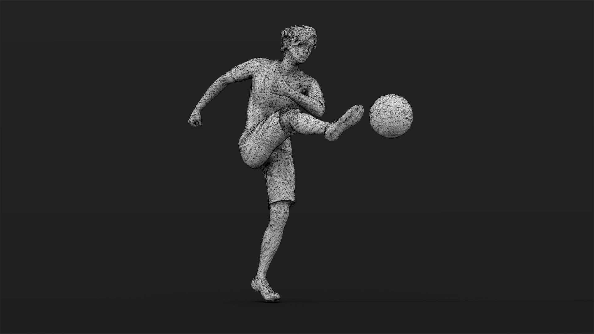 25 Soccer player figure 3D model_12