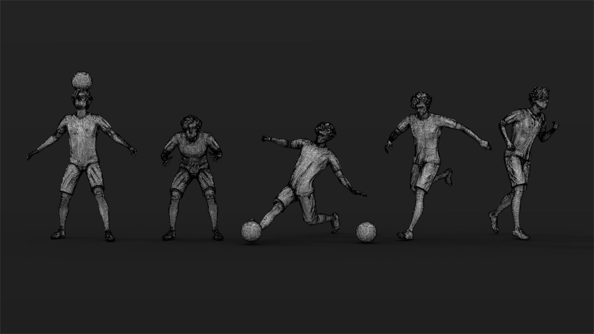25 Soccer player figure 3D model_9