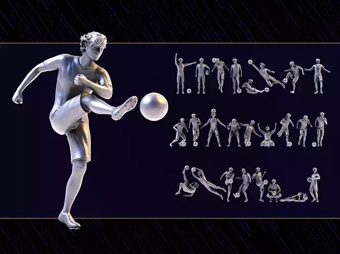 25 Soccer player figure