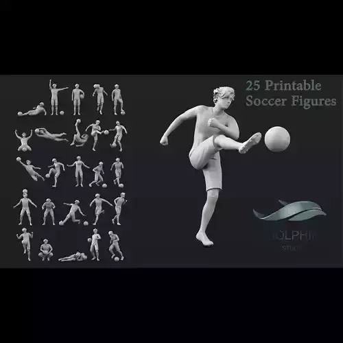 25 Soccer player figure 3D model