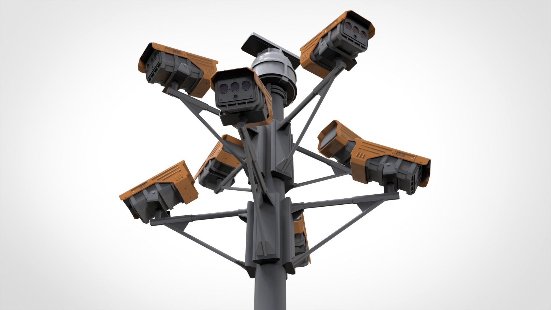 sci fi video surveillance mast 3D model_13