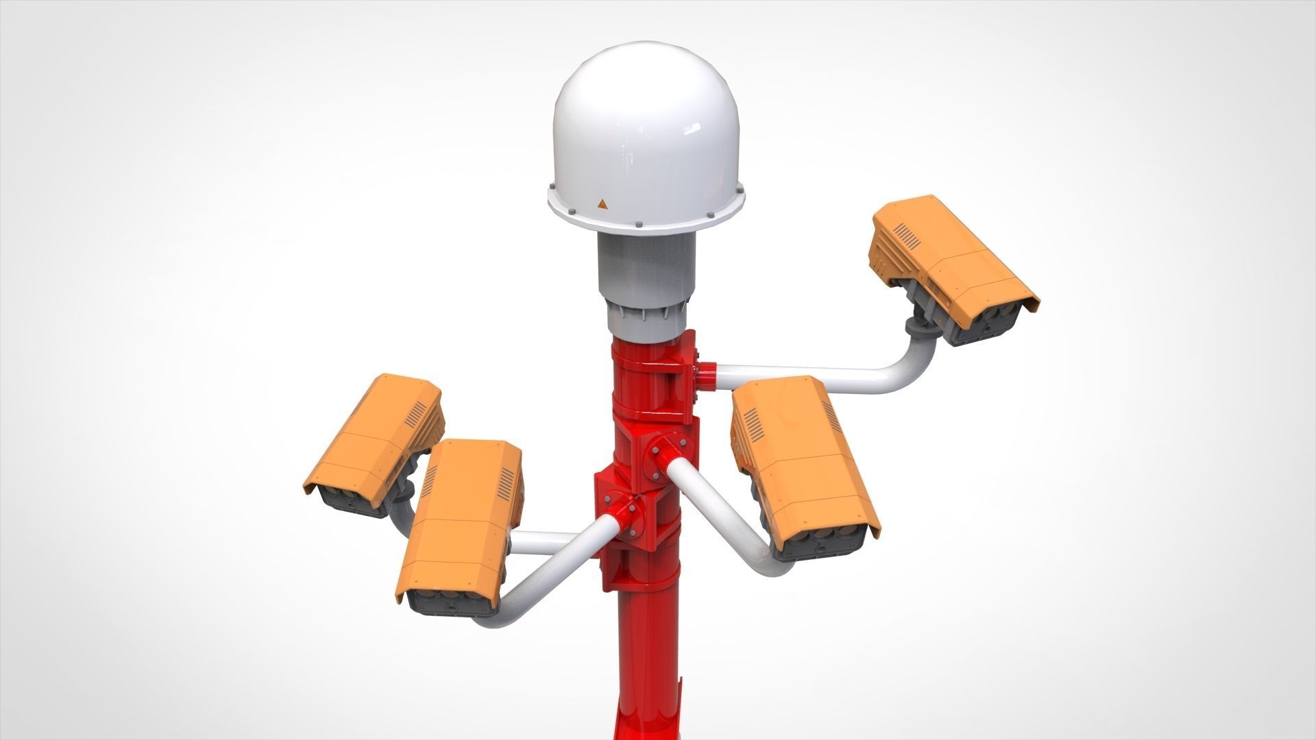 sci fi video surveillance mast 3D model_21