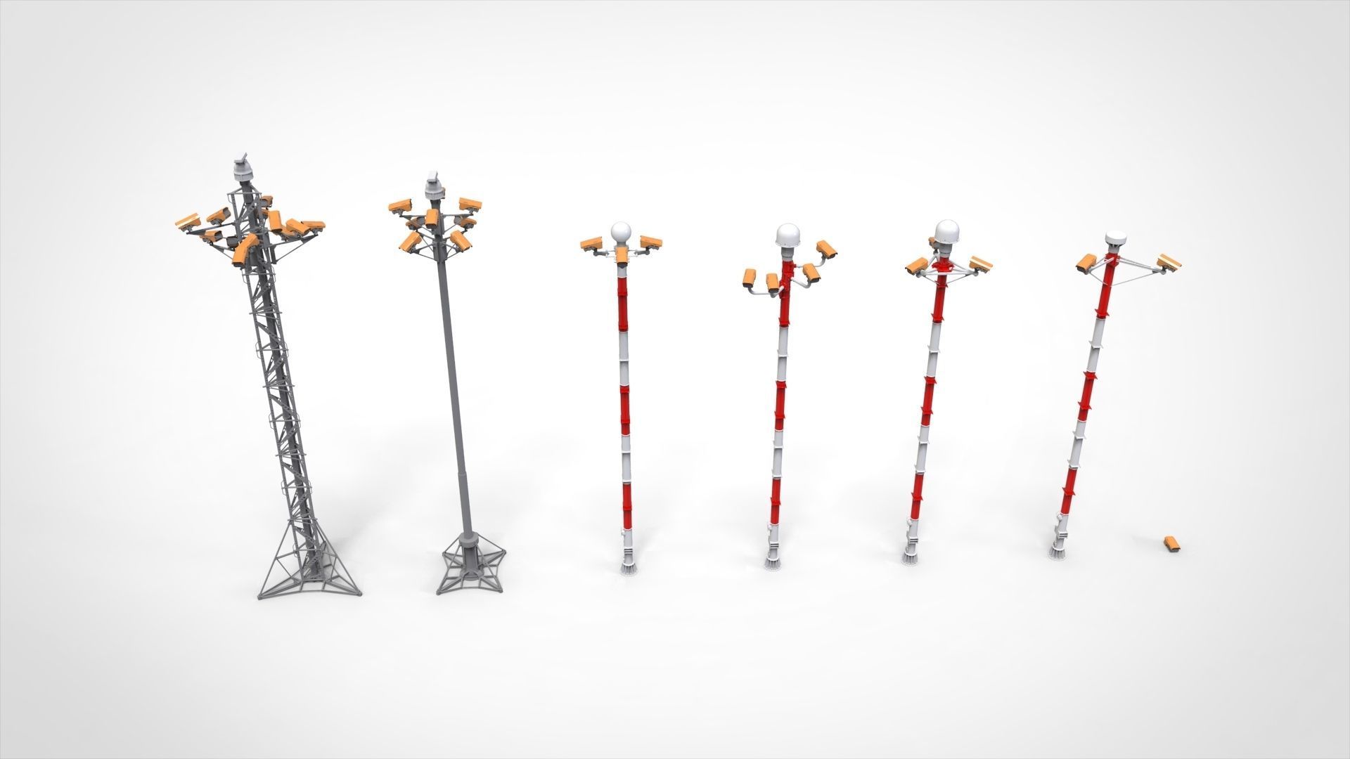 sci fi video surveillance mast 3D model_2