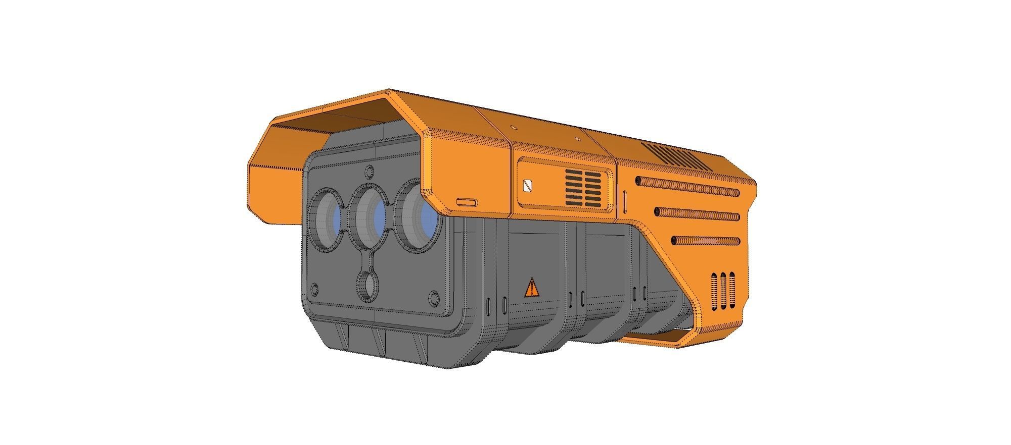 sci fi video surveillance mast 3D model_40