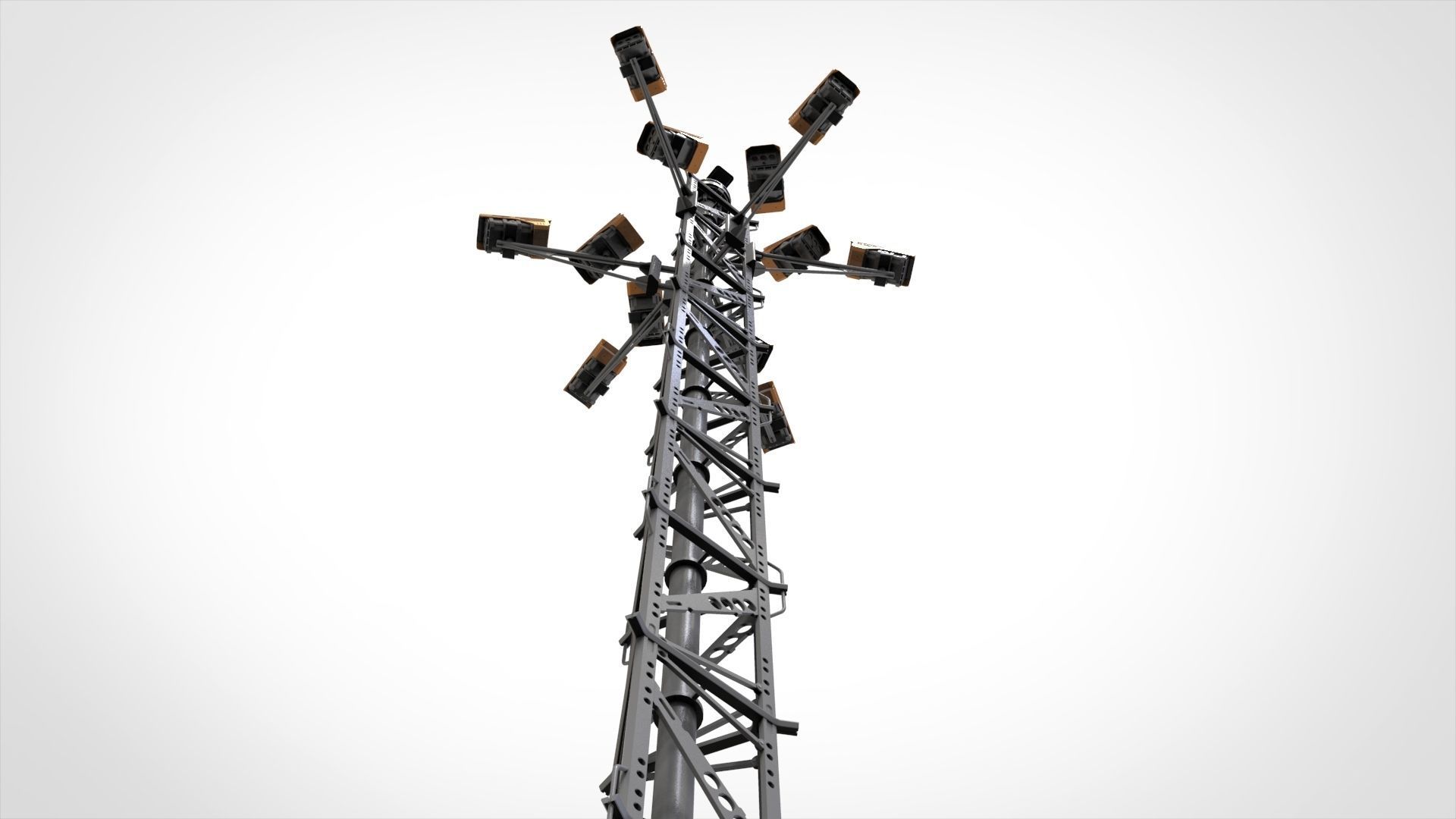 sci fi video surveillance mast 3D model_9