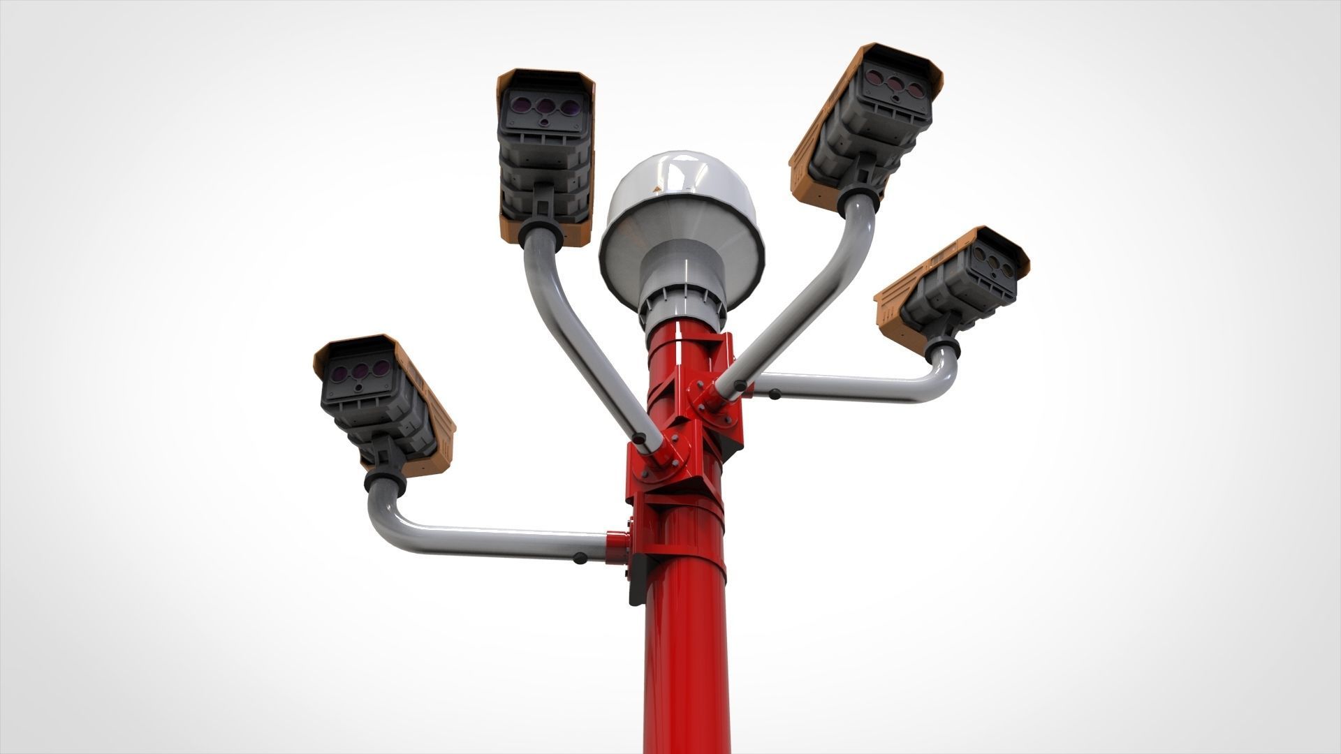 sci fi video surveillance mast 3D model_23