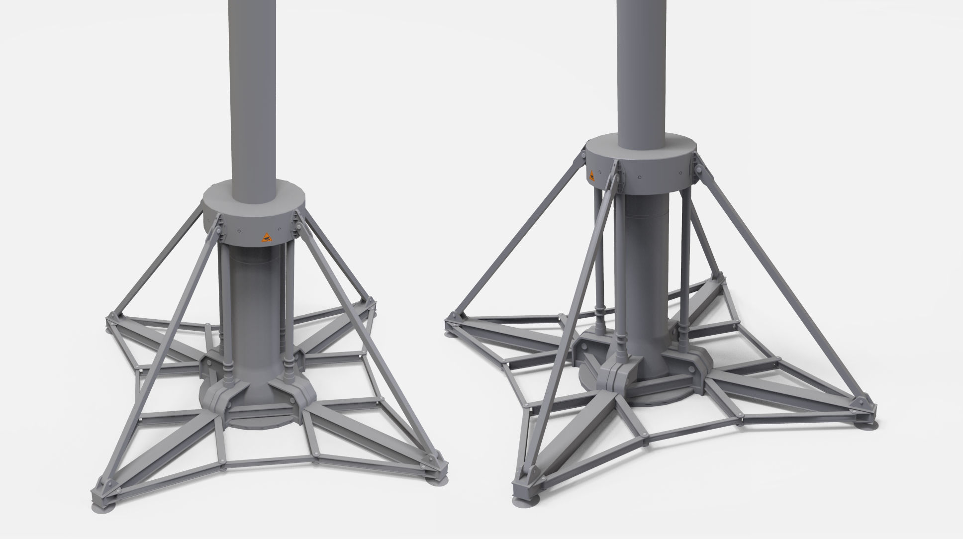 sci fi video surveillance mast 3D model_14